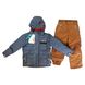 Зимний мембраный термокомплект на флисовой подкладке: куртка, полукомбинезон (с пинетками и рукавичками в размерах 12,18,24 месяца), 2 года (90-98)